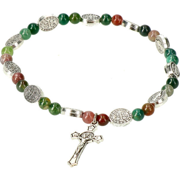 India Agaat kruis armband sint benedictus