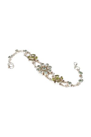 Aquamarijn met Peridoot armband zilver, aquamarine bracelet, peridote, kopen, zilveren armband, edelstenen, aquamarijn met zilver