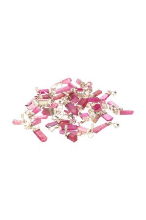 Roze Toermalijn edelsteen hanger, 925 sterling zilver, 5 karaat, 5 cm, pink turmaline, kopen, luxe