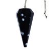 Sneeuwvlok Obsidiaan pendel, 3-5 cm, gefacetteerd 6 vlak, obsidian, snowflake, kopen, pendulum, pendullum