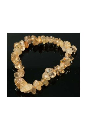 Goud Rutiel splitarmband, 18 cm, gold rutile chips bracelet, kopen, edelsteen armband, edelstenen, sieraden