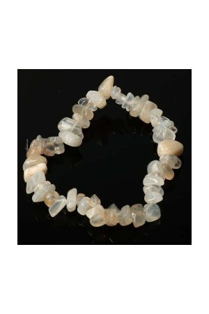 maansteen splitarmband, 18 cm, kopen, edelsteen armband, moonstone chips bracelet, edelstenen