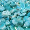 Larimar uit de Dominicaanse Republiek, Larimar steen, handgepolijst. trommelsteen, knuffelsteen, stenen, edelstenen, mineralen, edelsteen, blauw, kopen,