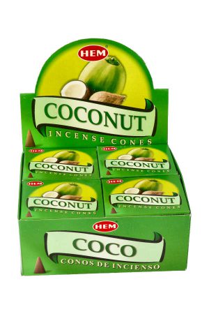 Kokosnoot kegel wierook (Coconut), HEM