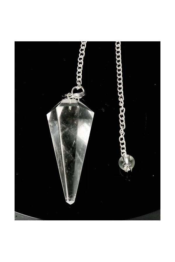 Bergkristal pendel, 3-5 cm, gefacetteerd 6-vlak, Top kwaliteit!