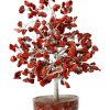 Rode Jaspis edelsteenboom op Orgoniet met Rode Jaspis basis