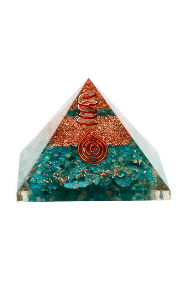 Apatiet Orgoniet piramide 'New Life', 7.3 cm