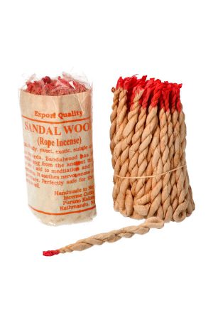 Touw Wierook Sandalwood (Sandelhout) ook wel draad wierook of rope incense genoemd