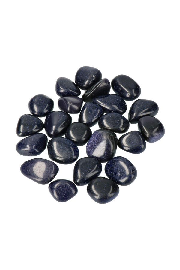 Blauwsteen trommelstenen, per steen of zakken van 100 gram tot 1 kilo, 10-20 gram