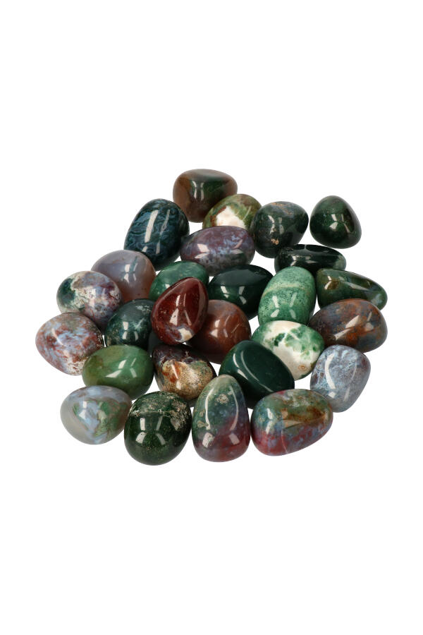India Agaat trommelstenen, 1 steen of per zak van 100 gram tot 1 kilo, 2.5 tot 3.5 cm, India