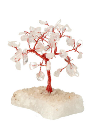 Bergkristal edelsteenboom op voet, 10-12 cm