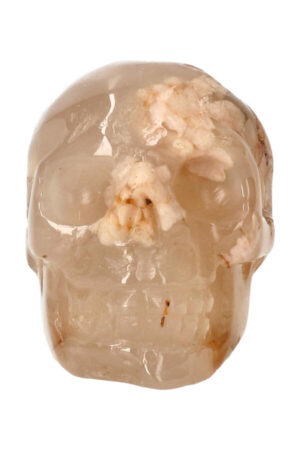 Kersenbloesem Agaat kristallen edelsteen schedel 7 cm 222 gram