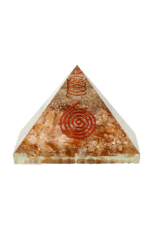 Citrien Orgoniet piramide, 7.5 cm