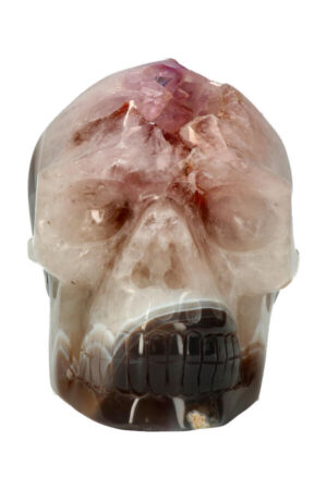Agaat Geode realistische Kristallen schedel 16 cm 2.16 kg