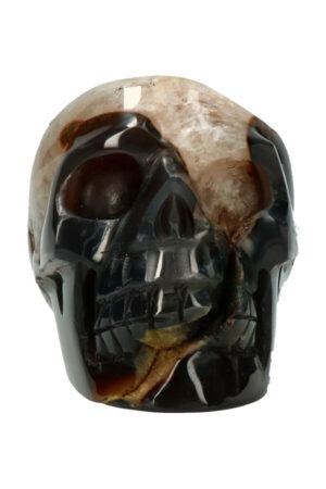 Agaat Geode realistische Kristallen schedel 13.3 cm 1.2 kg