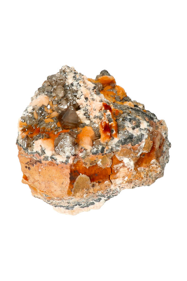 Cerussiet, Bariet en Magnetiet op Dolomiet, 13 cm, 1.7 kg, Mibladen Marokko