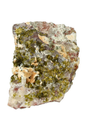Epidoot en Bergkristal ruw Marokko 10.3 cm 172 gram