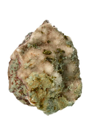 Epidoot en Bergkristal ruw Marokko 7.5 cm 234 gram