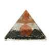 Seleniet Toermalijn Orgoniet piramide 7.5 cm
