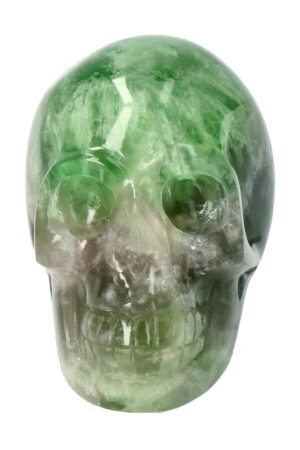 Fluoriet kristallen schedel 7.9 cm 360 gram