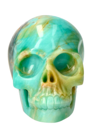 Amazoniet realistische kristallen schedel 13.4 cm 1.47 kg