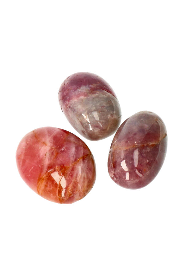 Roze Amethist palm stenen, 2 maten en gewichten