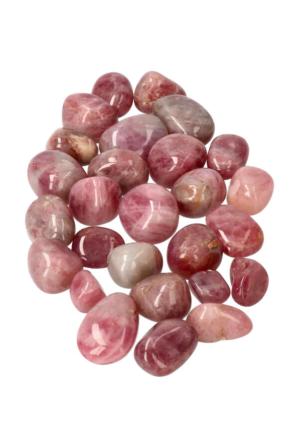 Roze Amethist trommelstenen, 1 steen of zakken van 100 gram tot 1 kg, circa 2.5 a 4 cm, Argentinië