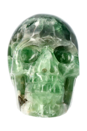 Fluoriet realistische kristallen schedel 13.5 cm 1.8 kg