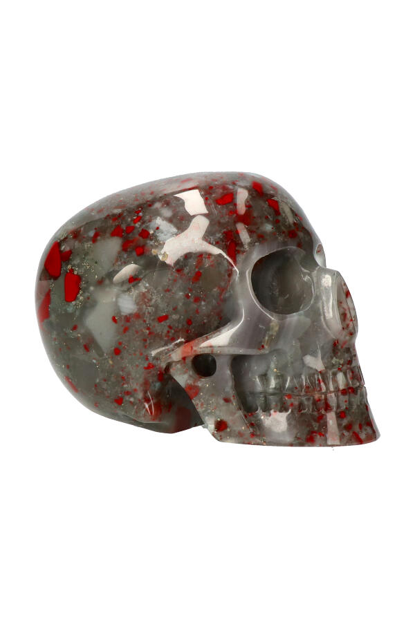 Bloedsteen, Mitchell Hedges, realistische kristallen schedel, 12.5 cm, 1.2 kg