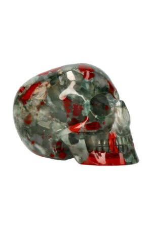 Bloedsteen Mitchell Hedges realistische kristallen schedel 12.5 cm 1.2 kg