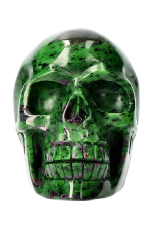 Robijn in Zoisiet realistische kristallen schedel 14.5 cm 2.5 kg