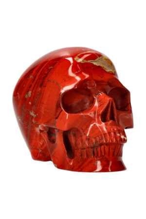 Rode Jaspis super realistische kristallen schedel 12.5 cm 1.4 kg