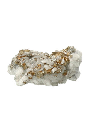 Calciet met Bergkristal en Pyriet, 5 cm, 51 gram, Marokko