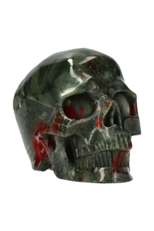 Bloedsteen super realistische kristallen schedel 12.5 cm 1.3 kg