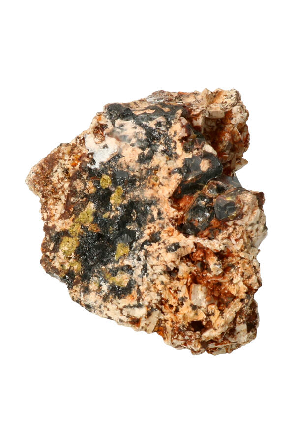 Melaniet (Zwarte Andradiet) Granaat op moedersteen, 10 cm, 466 gram, Marokko
