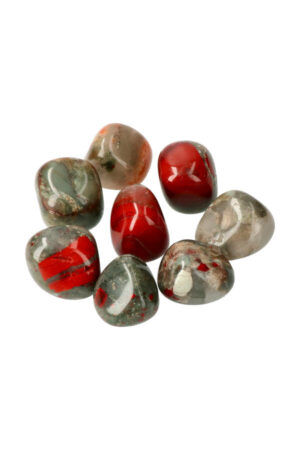 Grijze Bloedsteen trommelstenen, 1 steen of zakken van 100 gram tot 1 kg, 2 a 3 cm