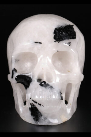 Toermalijnkwarts super realistische kristallen schedel 12.5 cm