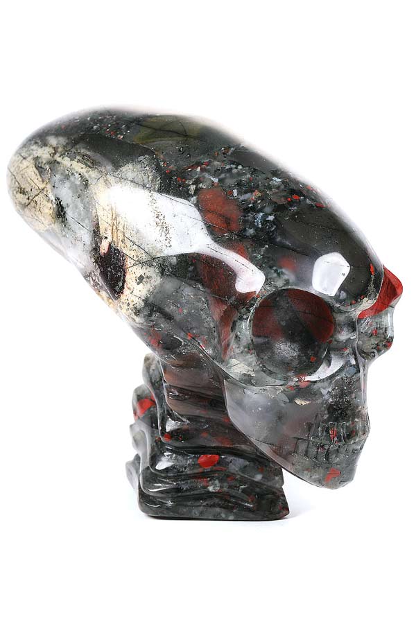 Afrikaanse Bloedsteen Alien, super realistische kristallen schedel