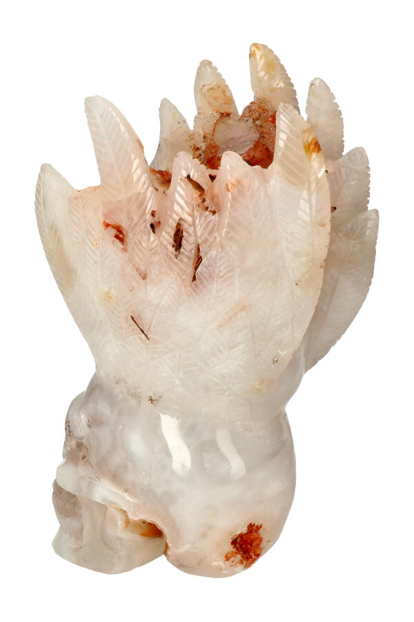 Agaat realistische Kristallen schedel 14 cm 855 gram