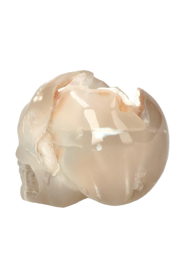 Agaat realistische Kristallen schedel 8 cm 197 gram