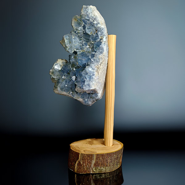 Celestien geode op standaard