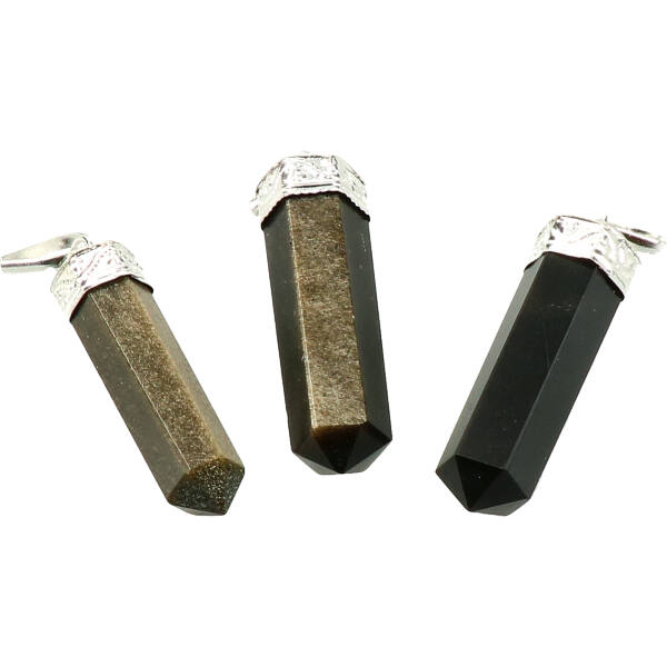goud obsidiaan punthanger