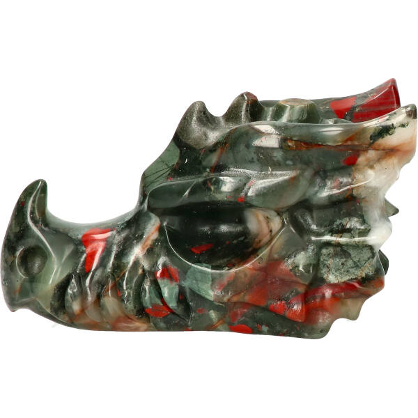 Afrikaanse Bloedsteen kristallen drakenschedel 12.5 cm