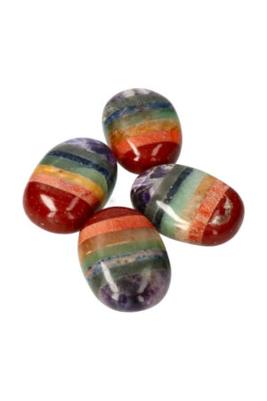 7 Chakra palm steen, 6.5 tot 7.5 cm, 100-180 gram