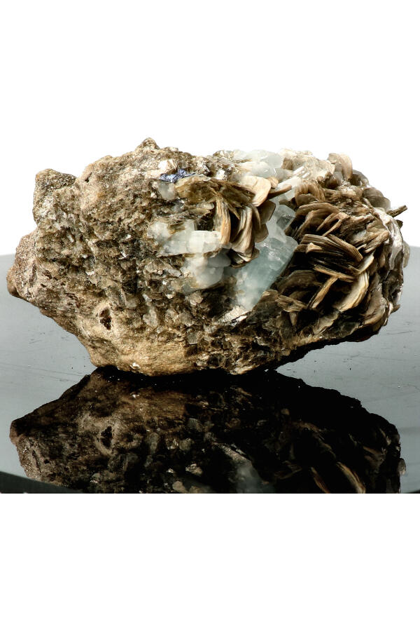Aquamarijn op Muscoviet specimen ruw, 11.5 cm, 621 gram, Skardu, Pakistan - Afbeelding 7