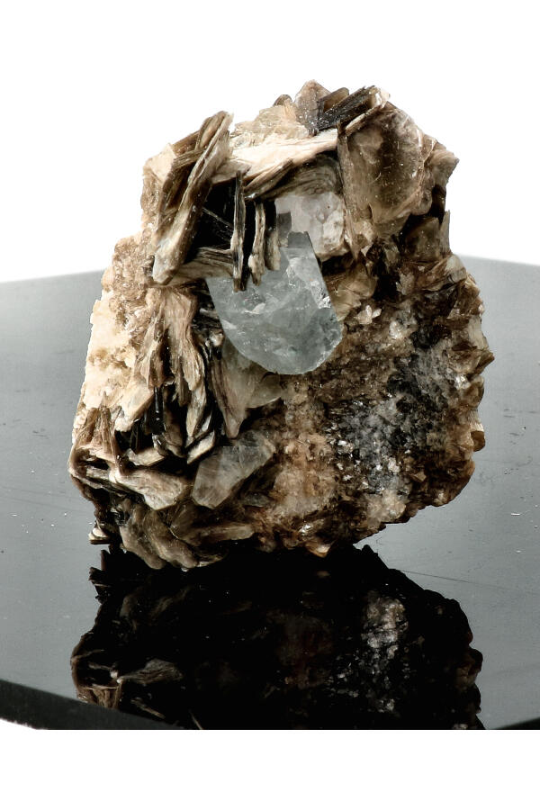 Aquamarijn op Muscoviet specimen ruw, 11.5 cm, 621 gram, Skardu, Pakistan - Afbeelding 12
