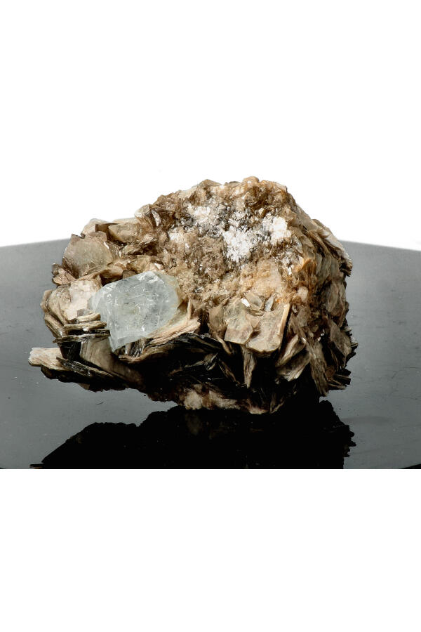 Aquamarijn op Muscoviet specimen ruw, 11.5 cm, 621 gram, Skardu, Pakistan - Afbeelding 13