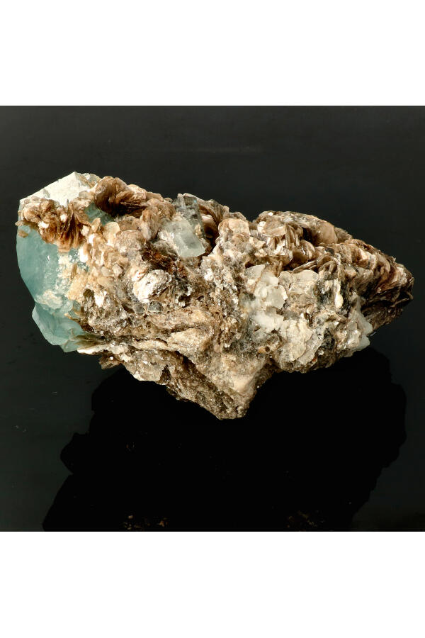 Aquamarijn op Muscoviet specimen ruw, 13 cm, 581 gram, Skardu, Pakistan 3 Aquamarijn op Muscoviet specimen ruw, 13 cm, 581 gram, Skardu, Pakistan - Afbeelding 3
