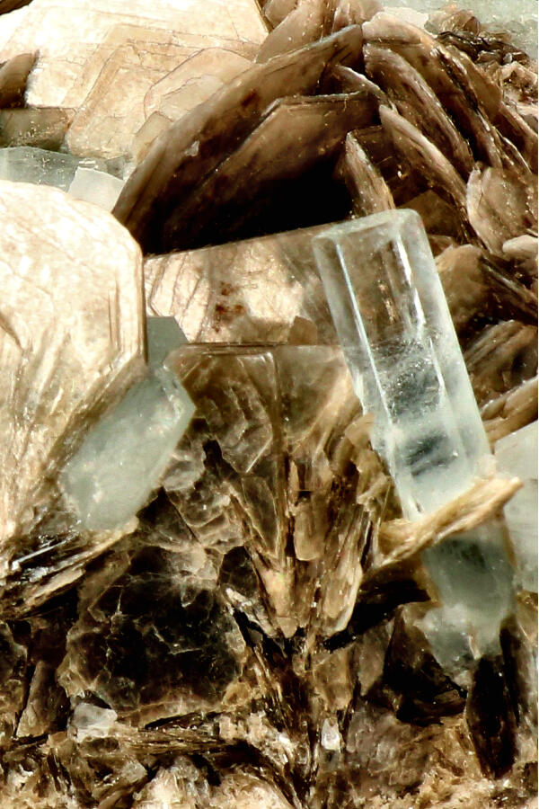 Aquamarijn op Muscoviet specimen ruw, 8.5 cm, 332 gram, Skardu, Pakistan - Afbeelding 4