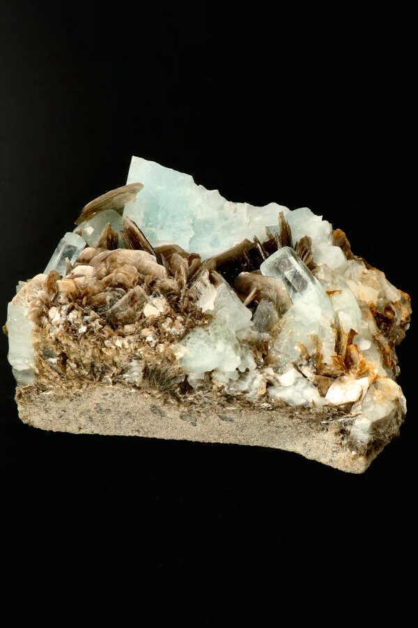 Aquamarijn op Muscoviet specimen ruw, 8.5 cm, 332 gram, Skardu, Pakistan - Afbeelding 5